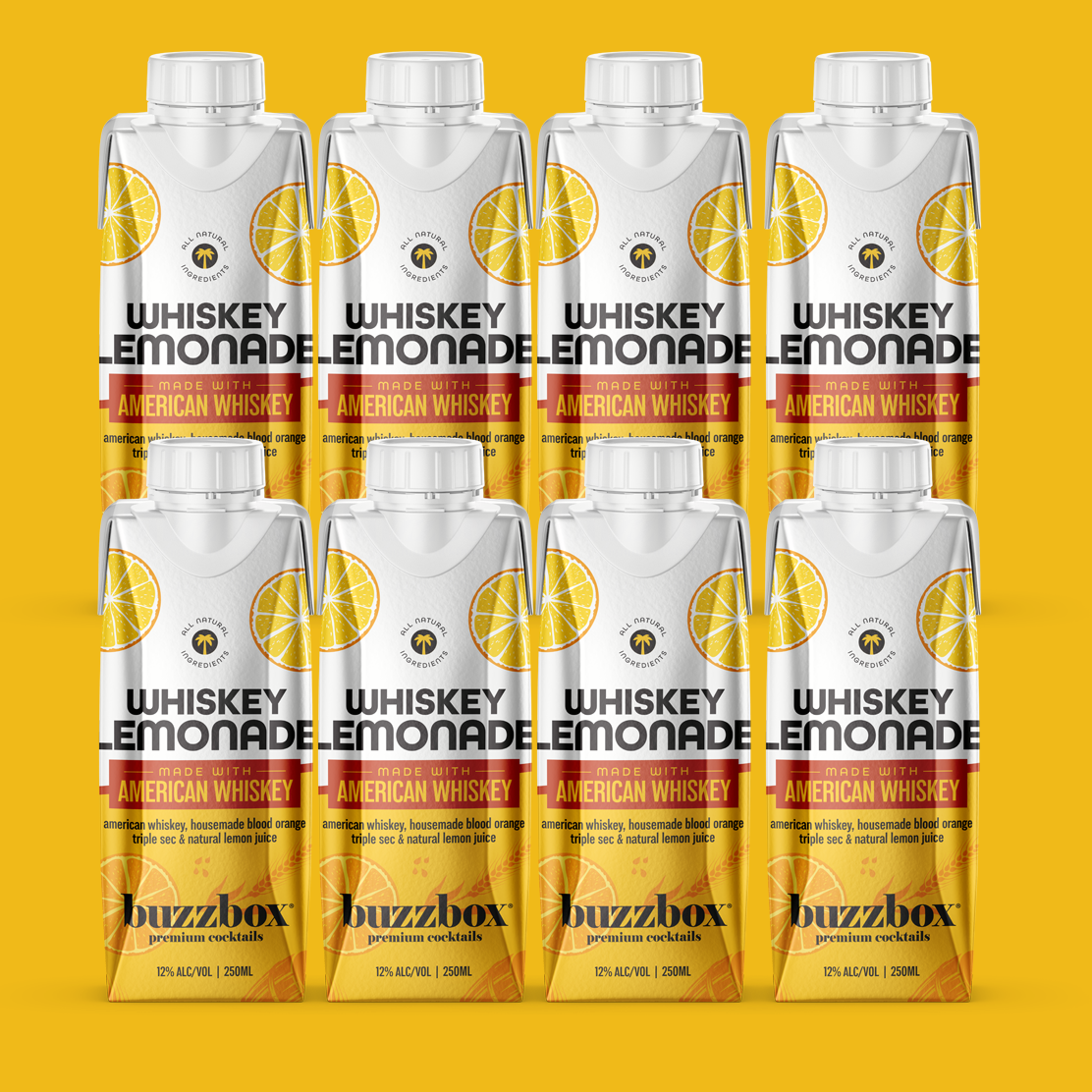 Whiskey Lemonade 8 Pack – buzzbox cocktails